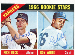 Rich Beck & Roy White Autographed 1966 Topps Card
