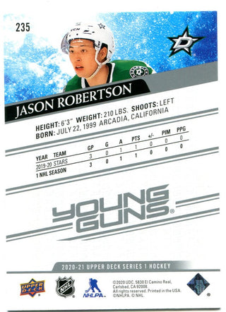 Jason Robertson Young Guns Upper Deck 2020