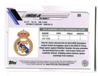 Vinicius Jr. 2021 Topps Chrome UEFA Champions League Steve Aoki #89