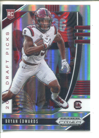 Bryan Edwards 2020 Panini Prizm Draft Picks Silver Rookie Card