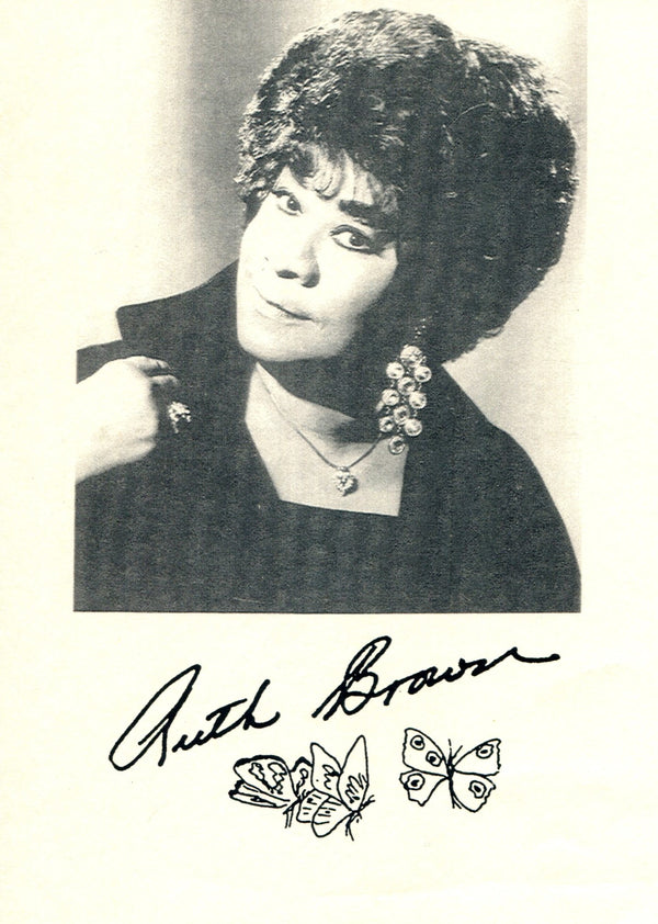 Ruth Brown Autographed 5x7 Page