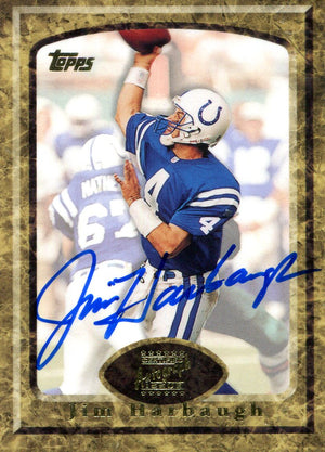 Jim Harbaugh Autographed Topps Card