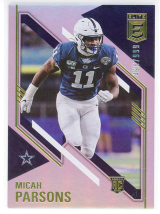 Micah Parsons 2021 Panini Donruss Elite Rookie Card #190