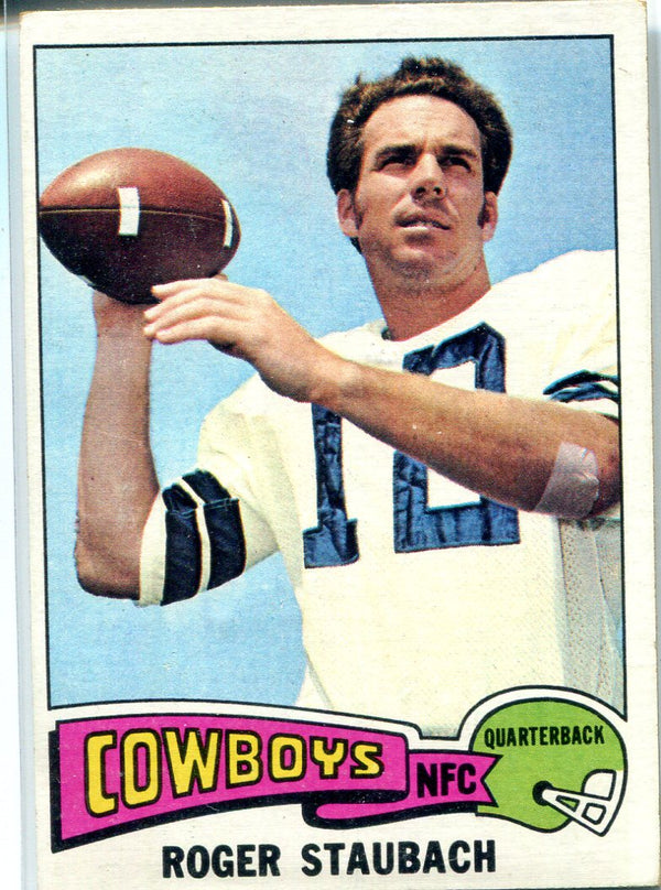 Roger Staubach 1975 Topps Unsigned Card