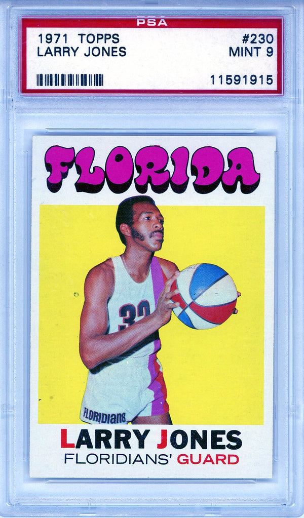 Larry Jones 1971 Topps Card #230 (PSA Mint 9)