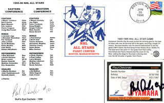 Paul Devorski Autographed NHL Roster and Trading Card with 1995-1996 NHL All Star Game Envelope