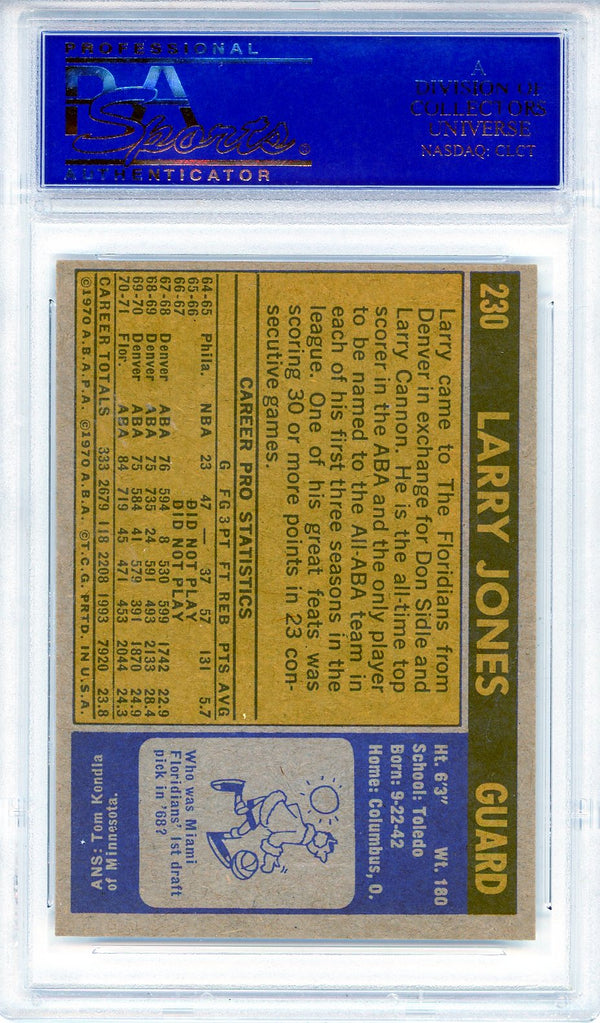 Larry Jones 1971 Topps Card #230 (PSA Mint 9)