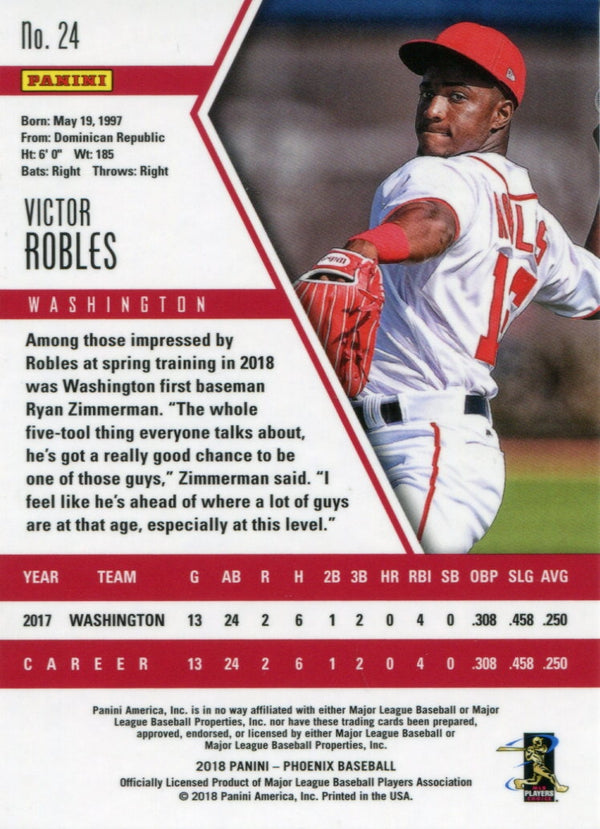 Victor Robles 2018 Panini Phoenix Rookie Card
