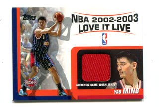 Yao Ming 2003 Topps NBA love it live Jersey Card #llrym