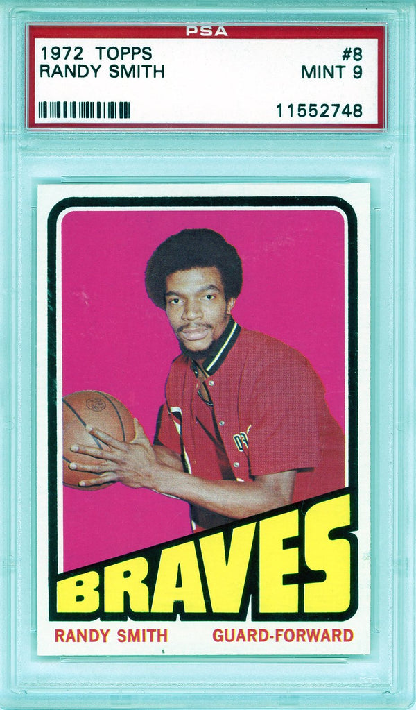 Randy Smith 1972 Topps Card #8 (PSA Mint 9)