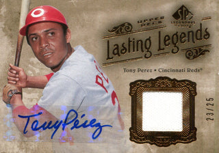 Tony Perez Autographed / Game Used Jersey Upper Deck Card