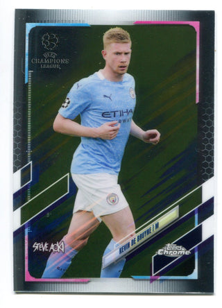 Kevin De Bruyne 2021 Topps Chrome UEFA Champions League Steve Aoki #18