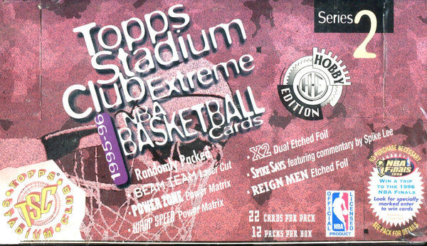 1995-96 Topps Basketball  Stadium Club Extreme Series 2 Hobby Box Factory Sealed