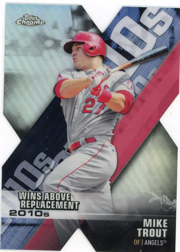 Mike Trout 2020 Topps Chrome Wins Above Replacement Card