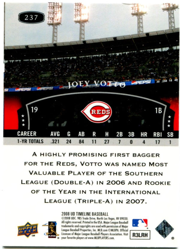 Joey Votto Upper Deck 2008 Rookie Card