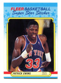 Patrick Ewing 1988 Fleer Super Star Sticker #5 Card