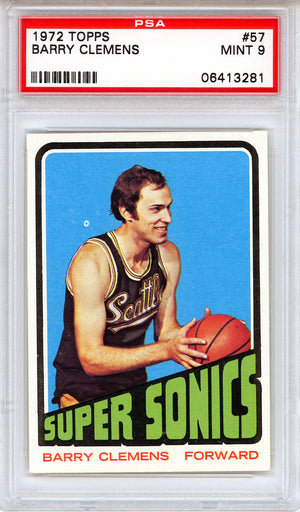 Barry Clemens 1972 Topps Card #57 (PSA Mint 9)