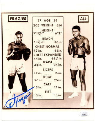 Joe Frazier Signed 8x10 Photo Mohammad Ali
