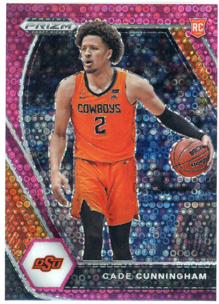 Cade Cunningham 2021 Panini Prizm Draft Picks Purple Disco Prizm Rookie Card #1