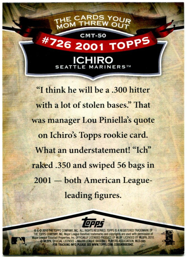 Ichiro 2001 Rookie Reprint Topps 50 Years