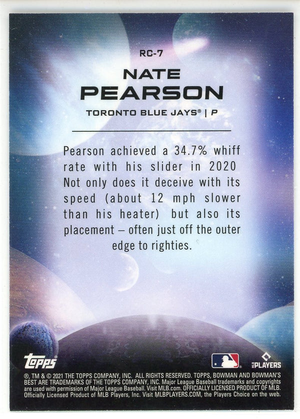 Nate Pearson 2021 Bowman's Best Rookie Craftsmanship Card #RC-7