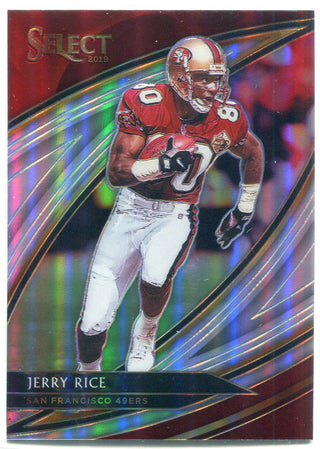 Jerry Rice 2019 Panini Select Silver Prizm Field Level Card