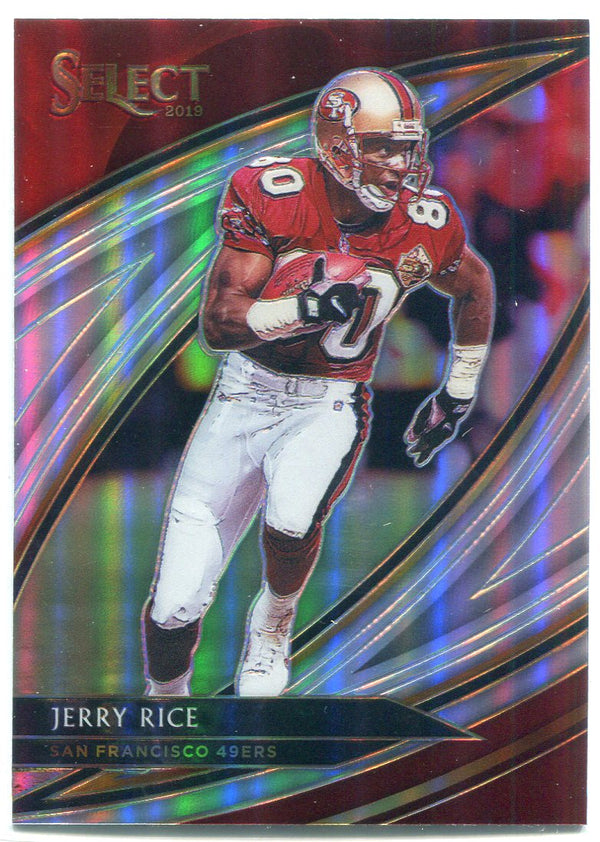 Jerry Rice 2019 Panini Select Silver Prizm Field Level Card
