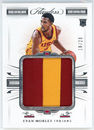 Evan Mobley 2021 Panini Flawless Collegiate Rookie Patch Card #P-EM