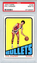 Phil Chenier 1972 Topps Card #102 (PSA Mint 9)