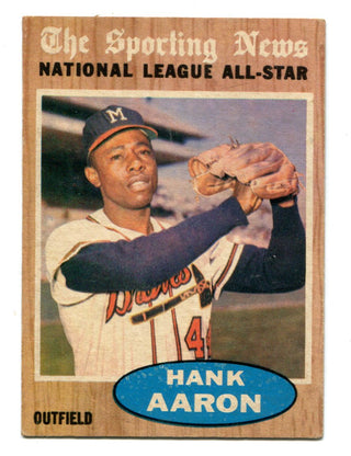 Hank Aaron 1962 Topps The Sporting News #394 Card