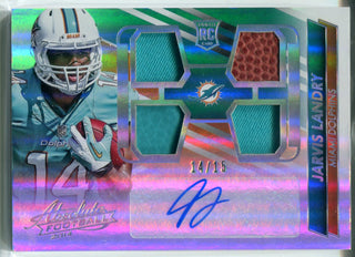 Jarvis Landry Autographed 2014 Panini Absolute Football Rookie Jersey Patch Card
