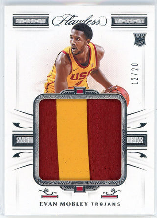 Evan Mobley 2021 Panini Flawless Collegiate Rookie Patch Card #P-EM