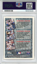 Barry Bonds 1996 Topps Power & Speed Mystery Finest Refractor Card #M13 (PSA)