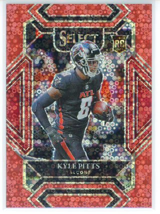 Kyle Pitts 2021 Panini Select Red Disco Prizm Rookie Card #246