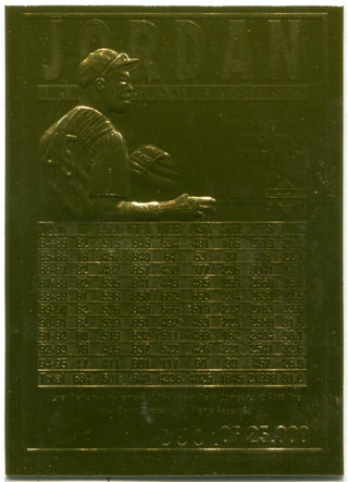 Upper Deck Michael Jordan Gold Foil Sculptured Trading Card /25000