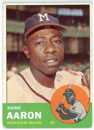 Hank Aaron 1963 Topps Card #390