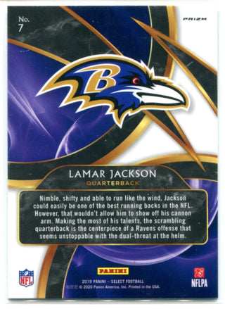 Lamar Jackson 2019 Panini Prizm Card #7