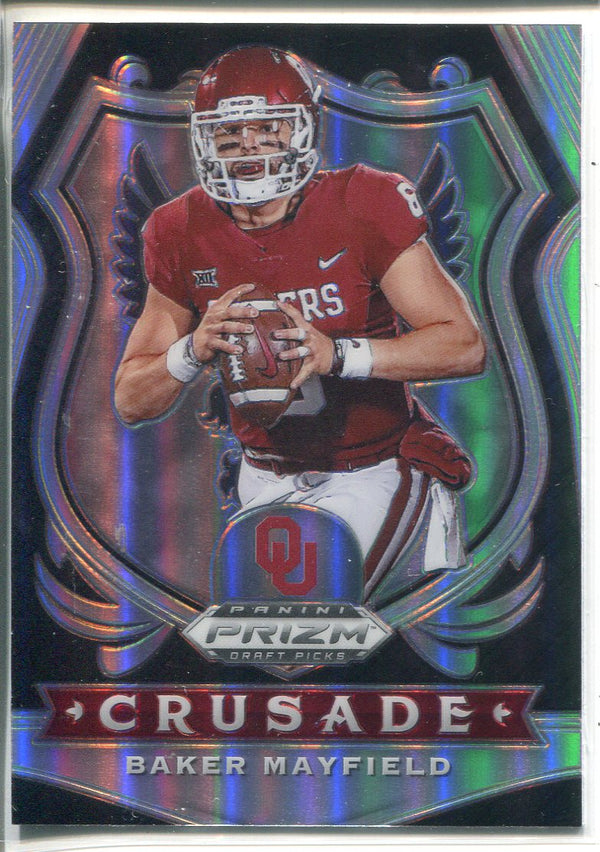 Baker Mayfield 2020 Panini Prizm Draft Picks Silver Crusade Card