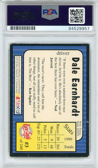 Dale Earnhardt Autographed 1991 Maxx Card #3 (PSA Auto 9)
