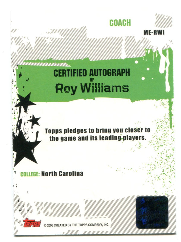 Roy Williams 2006 Topps Marks Of Excellence Autographed Card #MERWI