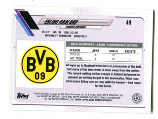 Erling Haaland 2021 Topps Chrome UEFA Champions League Steve Aoki #49