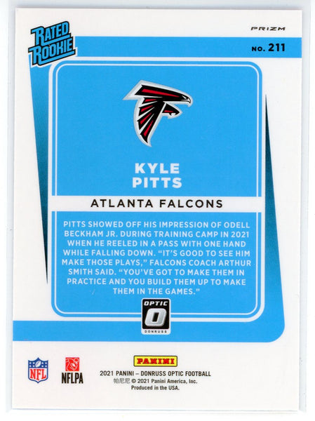 Kyle Pitts Atlanta Falcons Autographed 2021 Donruss Rookie