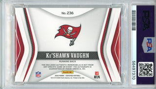 Ke'Shawn Vaughn Autographed 2020 Panini Certified Orange Rookie Patch Card #236 (PSA Auto 10)