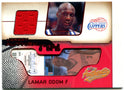 Lamar Odom Fleer Authentic Jersey Card 2001