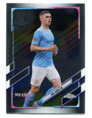 Phil Foden 2021 Topps Chrome UEFA Champions League Steve Aoki #34