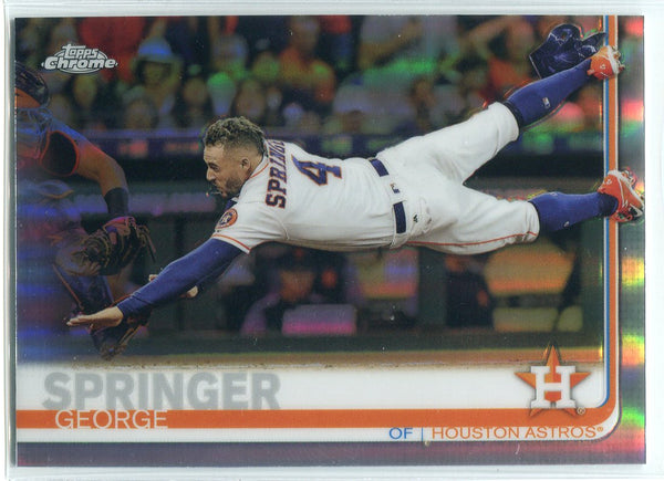 George Springer 2019 Topps Chrome Refractor Card