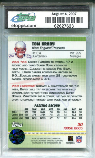 Tom Brady 2005 E-Topps Card