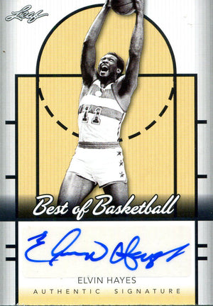 Elvin Hayes Autographed Leaf Card