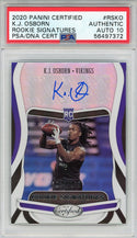 KJ Osborn Autographed 2020 Panini Certified Rookie Signatures Card #RSKO (PSA Auto 10)