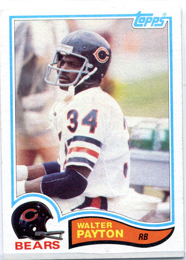 Walter Payton 1982 Topps Unsigned Card